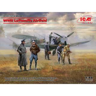 WWII Luftwaffe Airfield(MesserschmittBf109F-4,Hs126B-1,Pilot,Ground Pers(7 fig