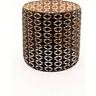 Gothic Lampenschirm Schwarz-Gold aus Metall 26cm