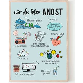 Abcleg Plakat - Angst-plakat - Når du føler angst A3 (29.7 × 42)