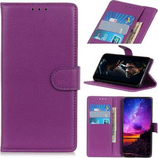 iPhone 12 / 12 Pro Læder Flip Cover m. Pung - Lilla