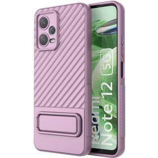 SKALO Xiaomi Redmi Note 12 5G Twill 2.0 TPU-Cover med rack - Lilla