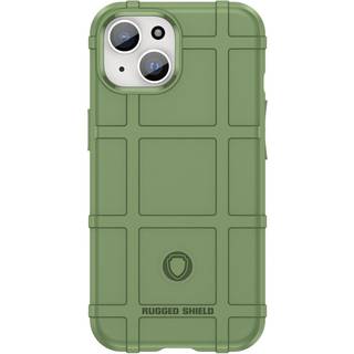 iPhone 15 Rugged Shield Series Håndværker Bagside Cover - Grøn