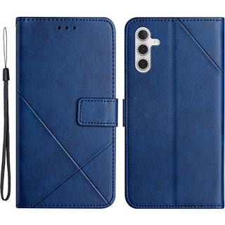 SKALO Samsung A34 5G PU læderpung med prægning - Blå