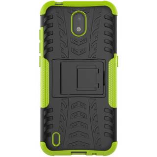 Nokia 1.3 Cool Tyre Håndværker Cover m. Stander - Sort / Grøn