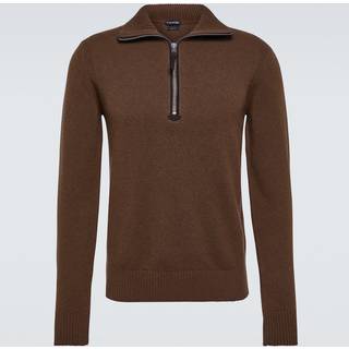 Tom Ford Wool-blend half-zip sweater - brown - EU 46