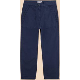 White Stuff White Stuff Blue Twister Chino Trousers With Linen