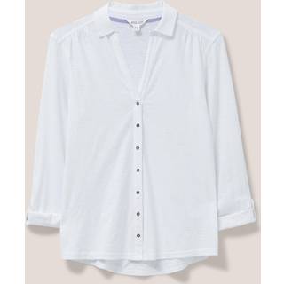 White Stuff White Stuff White Jersey Annie 100% Cotton Shirt