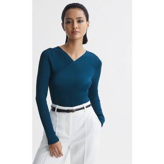 Reiss Reiss Heidi Strikket Wrap Langærmet Top