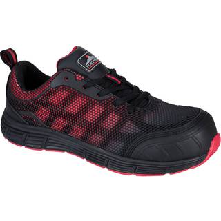 Compositelite Ogwen low cut trainer S1P sikkerhedssko - Sort/rød (Størrelse: 43)
