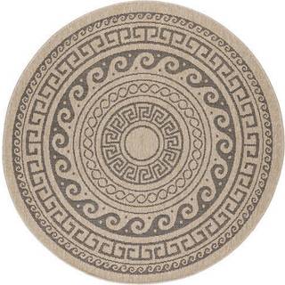 Comilla Rund Udendørs tæppe Vintage - Sort - 200x200 (Rund)