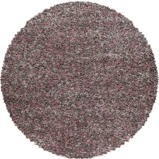 Enjoy Rund Shaggy tæppe Plettet - Rosa - 160x160 (Rund)