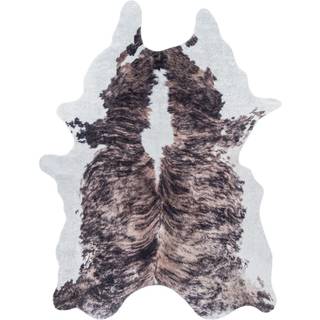 Etosha Vaskbart tæppe Imiteret koskind - Brun - 100x135