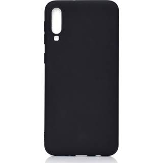 Samsung Galaxy A70 Mat Fleksibelt Plastik Bagside Cover - Sort