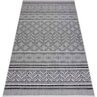 Sisaltæppe SISAL SION Zygzag, Roma Boho 22168 fladvævning sort / ecru 140x190 cm