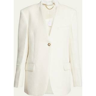 Victoria Beckham Alpaca wool-blend blazer - neutrals - M