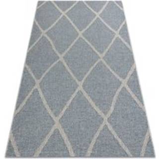 Tæppe HOUSE OVERRASKNING SISAL 40345 kontrolmønster, fladvævning, efekt wełny grå / blå 140x190 cm
