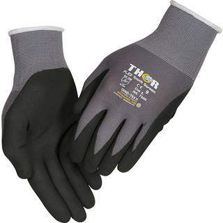 THOR Flex fingerdyppet nitrilhandske Str. 6 nitril/polyester lycra overhånd
