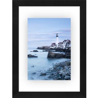 AmericanFlat 8x10 Flydende billedramme i sort - Brug som 8x10 ramme 5x7 flydende ramme eller 4x6 flydende ramme med poleret glas og hængende hard