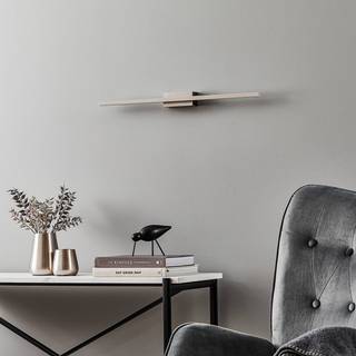 Quitani LED-væglampe Tolu, nikkel, 65 cm