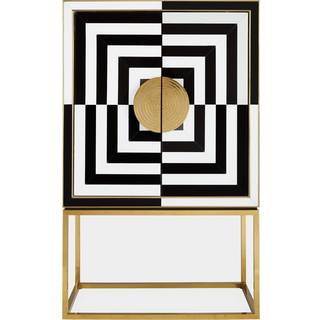 OP Art Bar Cabinet Black/White