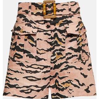 Zimmermann Matchmaker Safari printed linen shorts - multicoloured - XXS
