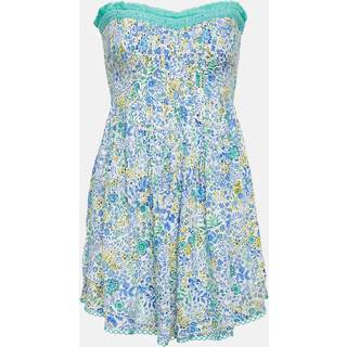 Poupette St Barth Claire floral bandeau minidress - blue - L