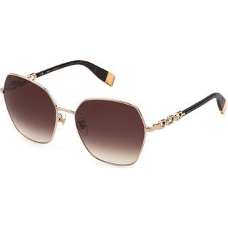 Furla Kvinde SFU531S 0300 Solbriller Metal Guld Brun Firkantet Normal Skygge