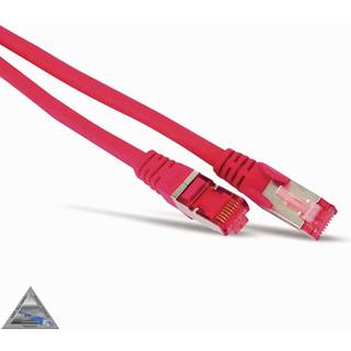 Cat 6a S/FTP LSZH Netværkskabel - Rød - 0.25 m