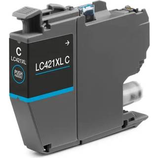 Brother LC421XLC cyan XL blækpatron - Kompatibel