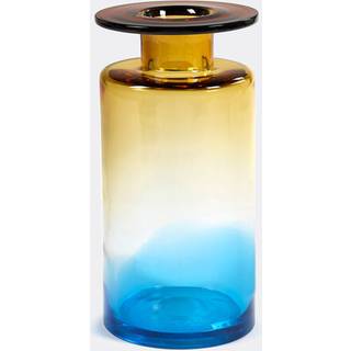 Serax Vases - 'Wind & Fire' vase, multicolor, tall in amber, blue Glass