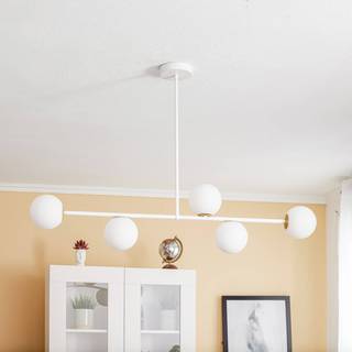 Hængelampe Gama 5 SIGMA, dæmpbar, Hvid/opal, Stue/spisestue, Metal, Moderne, kuglelampe