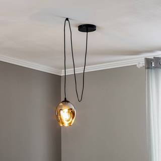 Glas hængelampe Starla EMIBIG LIGHTING, dæmpbar, Sort, Stue/spisestue, Glas, Moderne