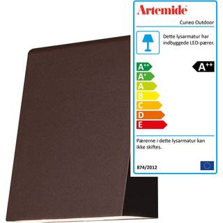 Artemide Ciclope udendørs LED-væglampe, rust