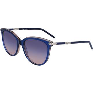LONGCHAMP Kvinde LO727S 435 Solbriller Acetat Blå Blå Geometrisk Normal Normal