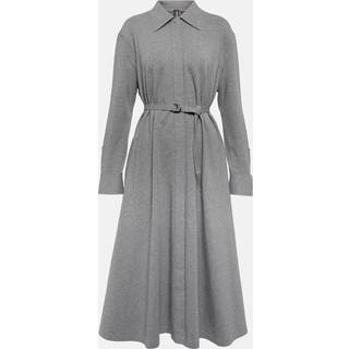 Norma Kamali Belted terry midi dress - grey - S