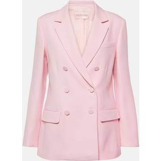 Valentino Double-breasted wool and silk blazer - pink - XL