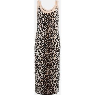 Valentino Leopard jacquard bodycon midi dress - beige - XS
