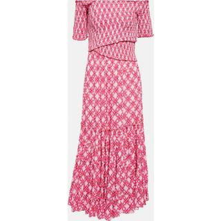 Poupette St Barth Soledad printed midi dress - pink - S