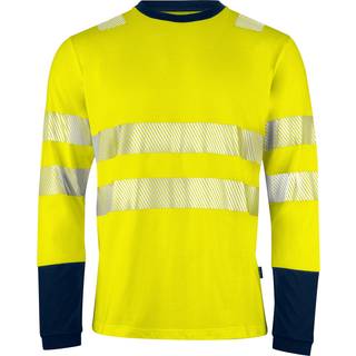 ProJob 6014 Langærmet T-Shirt En Iso 20471 Klasse 3/2 - Yellow/Navy - XL