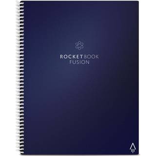 Rocketbook Fusion Smart Genanvendelig notebook - Kalenderopgavelister og noteskabelon sider med 1 pilotfrixion pen & 1 mikrofiber klud inkluderet