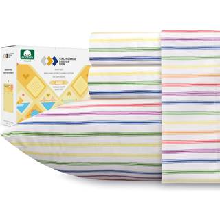 Californien design den regnbue stribe fuldt ark s?t 4 stykke 100% bomuldsark Deep Pocket Luksus 400 tr?dt?lling Sateen (Rainbow Striped Sheets)