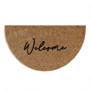 Barnyard Designs 'Welcome' Half Moon Doormat Welcome Mat til udend?rs stor hovedd?rindgang Mat 30x17 Brown