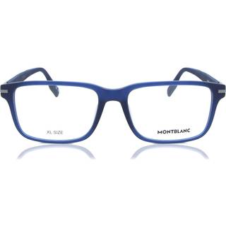 Montblanc MB0252O 002 56 Briller Mænd Blue - Transparent Blue - 56mm
