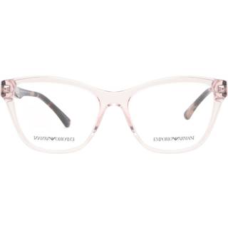 Emporio Armani EA3193 5544 52 Briller Kvinder Lyserød - Transparent Glossy Pink - 52mm
