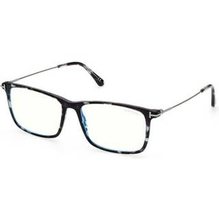 Tom Ford FT5758-B Blue-Light Block 055 56 Briller Mænd Tortoiseshell - Blue Tortoise - 56mm
