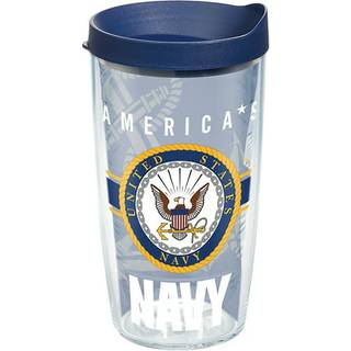 Tervis Navy lavet i USA dobbeltv?gget isoleret tumbler rejsekop holder drikkevarer koldt og varmt 16oz stolthed