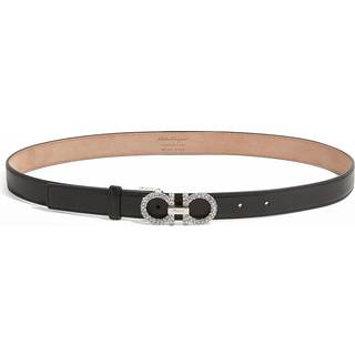 Ferragamo Gancini embellished leather belt - silver - 100CM