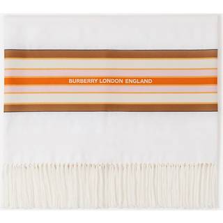 Burberry Striped cotton blanket - multicoloured - One Size