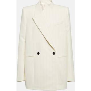 Khaite Malek striped cotton tuxedo jacket - neutrals - M
