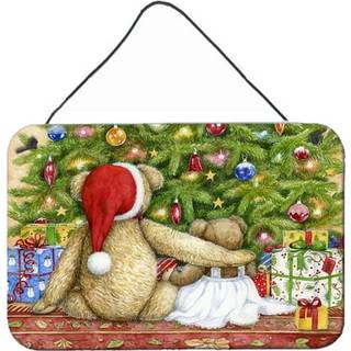 """" Caroline's Treasures Christmas Teddy Bears med trævæg eller dør hængende prints CDCO0415DS812 8HX12W """"